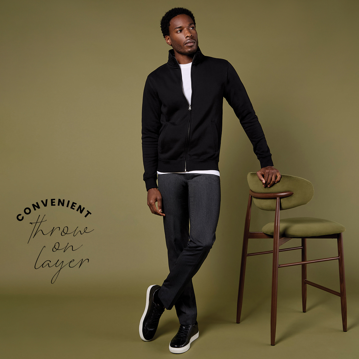 KK334 Regular Fit Zipped Sweatshirt